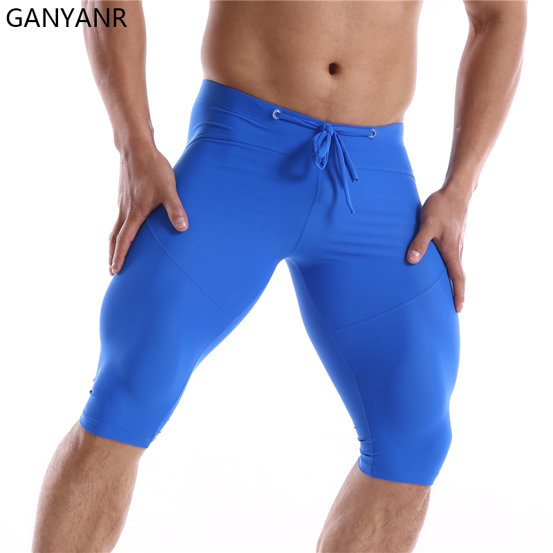 Compression Shorts Athletes - GANYANR Running Tights Men Compression Leggings