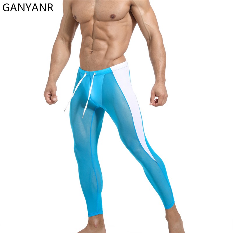 GANYANR Running Tights Men Com - огляд і ціна Compression Long Pant