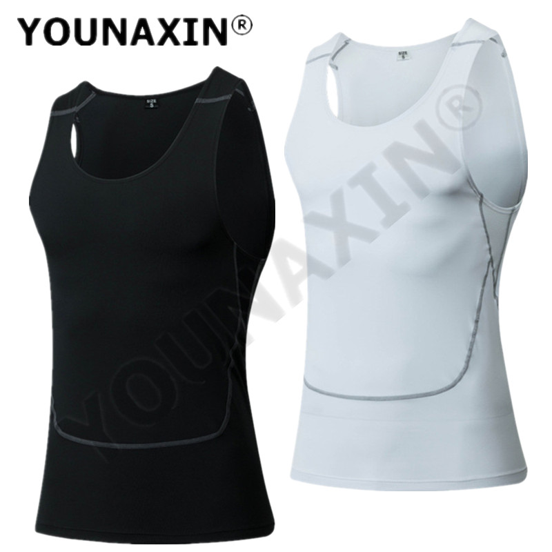 Men Black Sport Skinny Vest Ti - огляд і ціна T Shirt Tight Fit