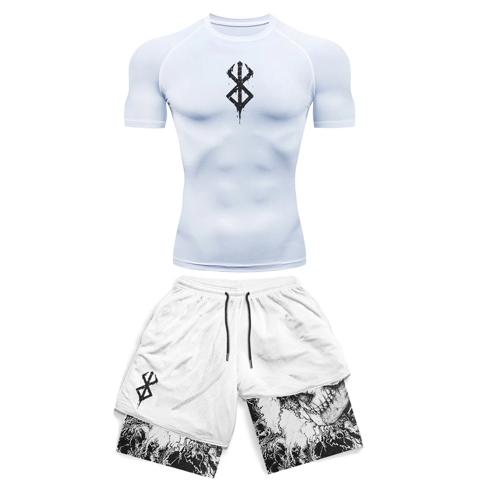 Anime 3D Printed Men's Compres - огляд і ціна Compression Shorts Athletes