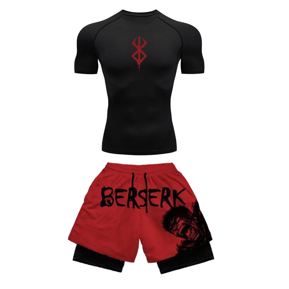 Anime 3D Printed Men's Compres - огляд і ціна Compression Shorts Athletes