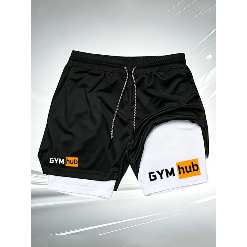 Men's GYM hub 2 in 1 Double La - огляд і ціна Compression Shorts Athletes