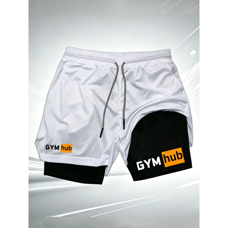 Men's GYM hub 2 in 1 Double La - огляд і ціна Compression Shorts Athletes